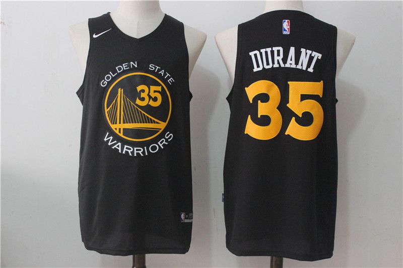 Men Golden State Warriors #35 Kevin Durant Black NBA Jerseys
